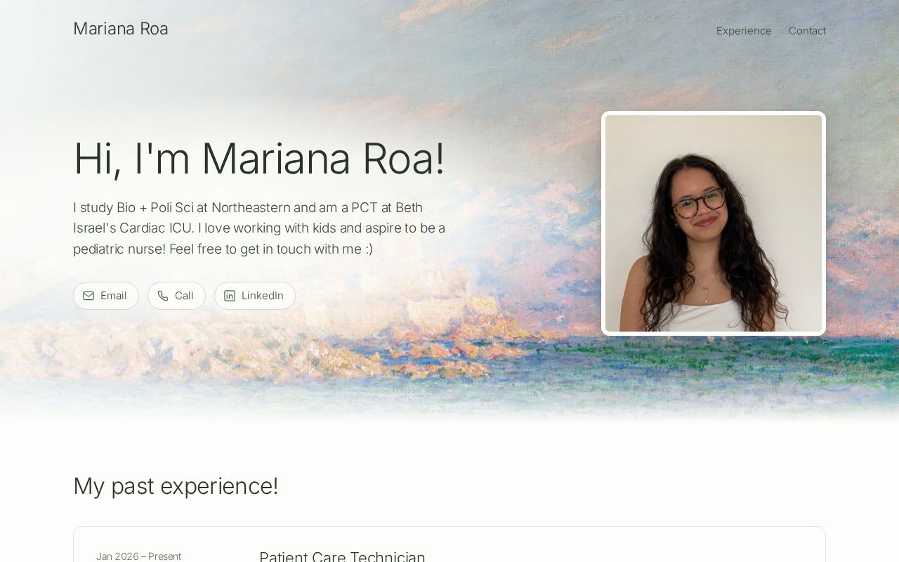Preview of Mariana Website