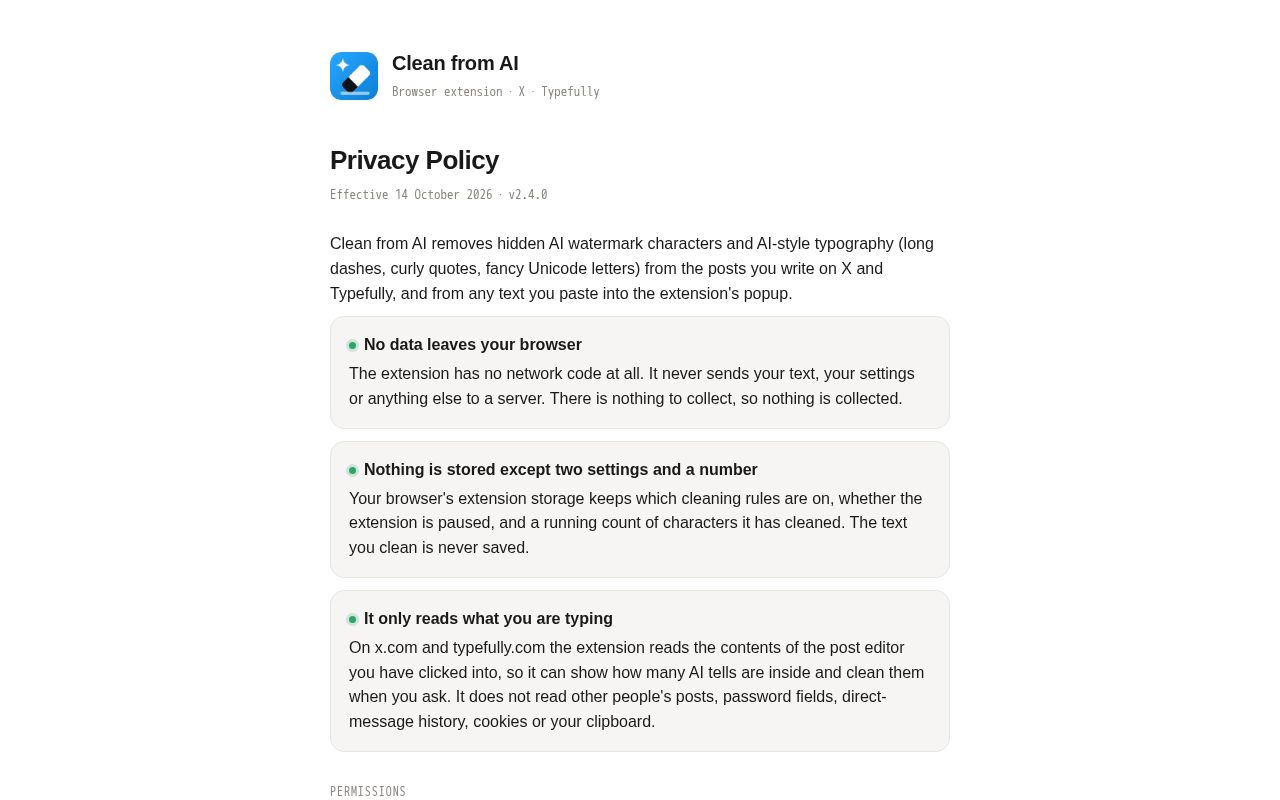 Preview of Clean From Ai