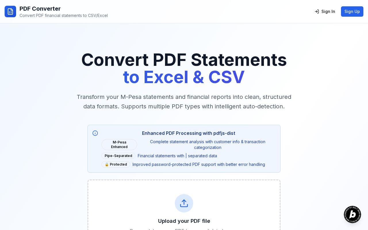Preview of Statement To CSV