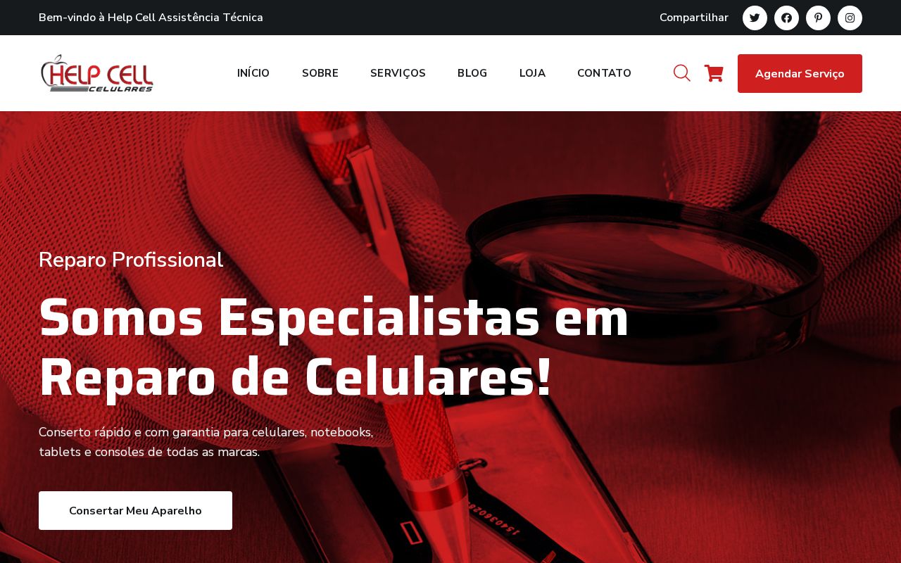 Preview of Lojahelpcell Com Br