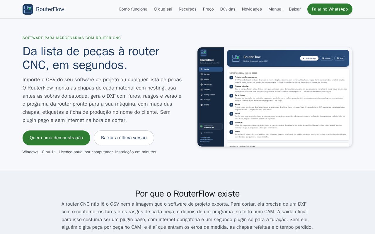 Preview of Routerflow Site