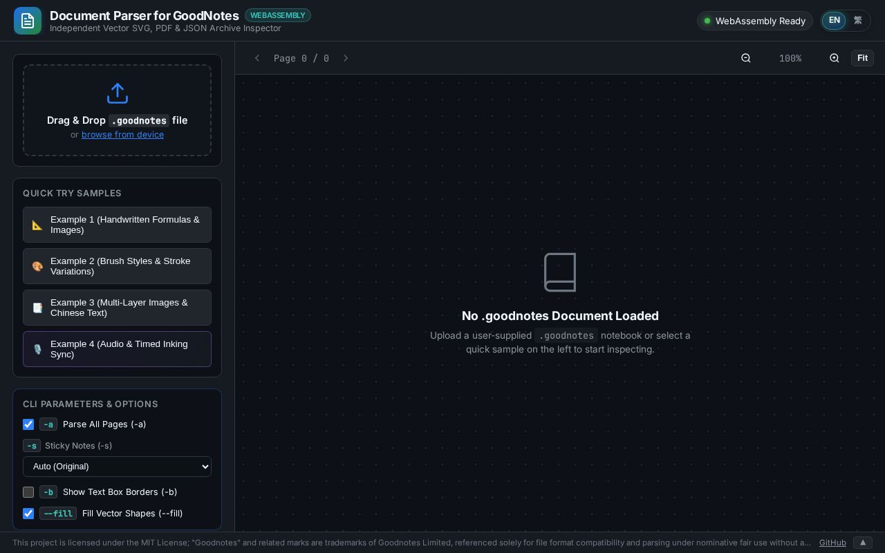 Preview of Document Parser for GoodNotes