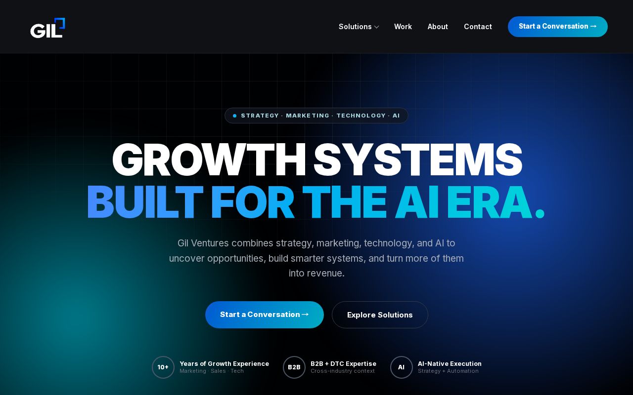 Preview of Gil Ventures Site