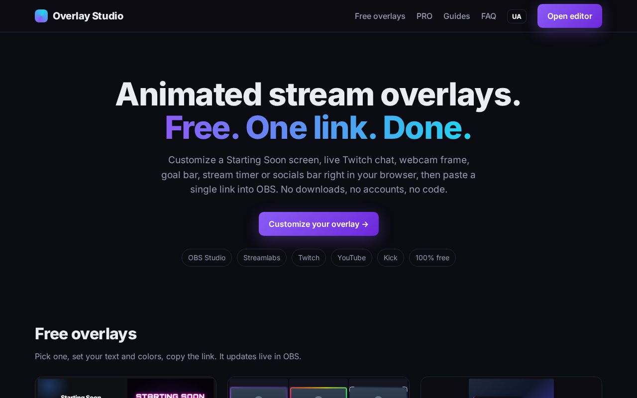 Preview of Overlay Studio