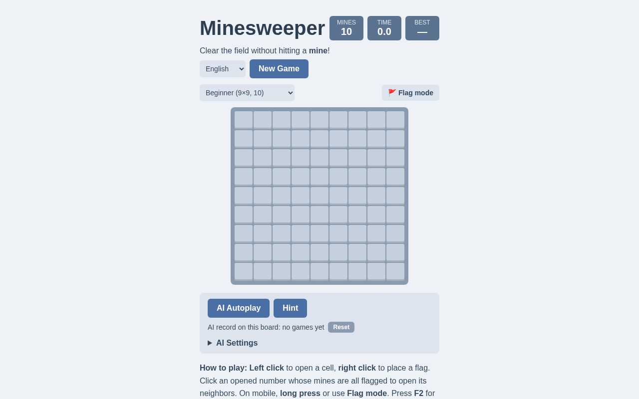 Preview of Auto Minesweeper