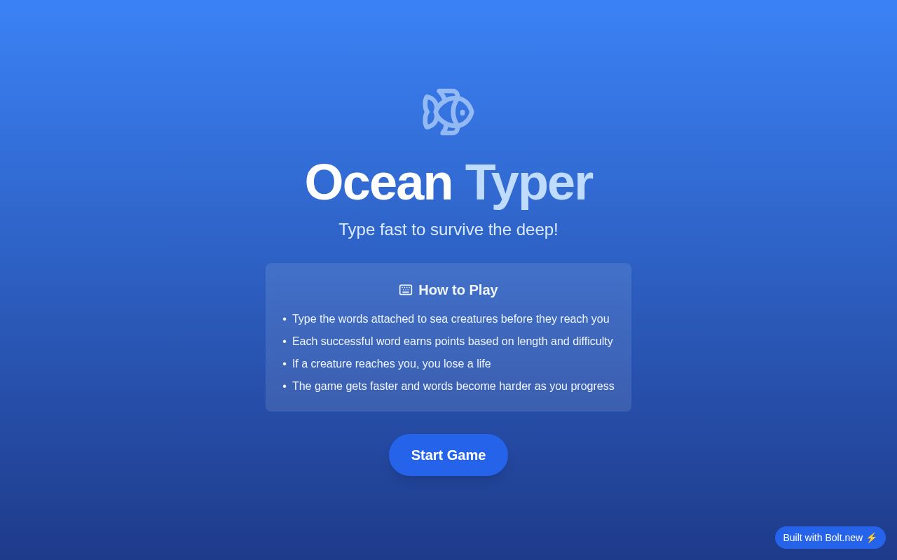 Preview of Ocean Typer