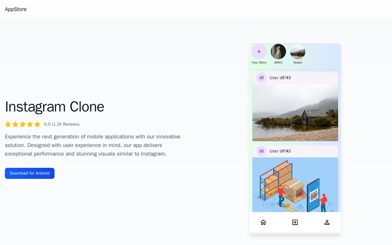Preview of Instagram Clone FLutter