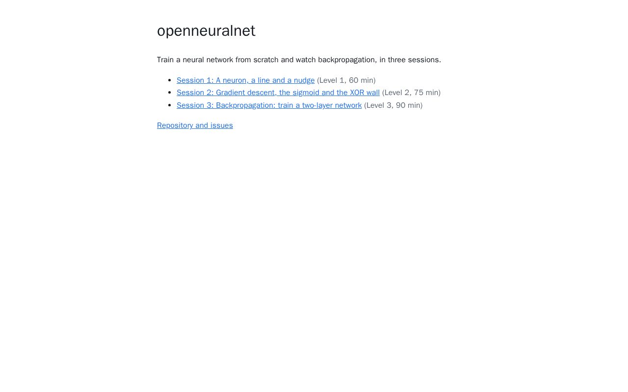 Preview of Openneuralnet