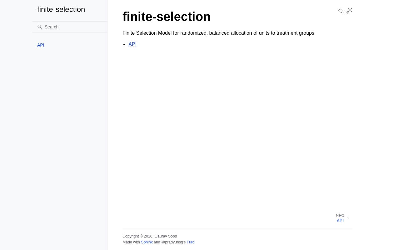 Preview of Finite Selection