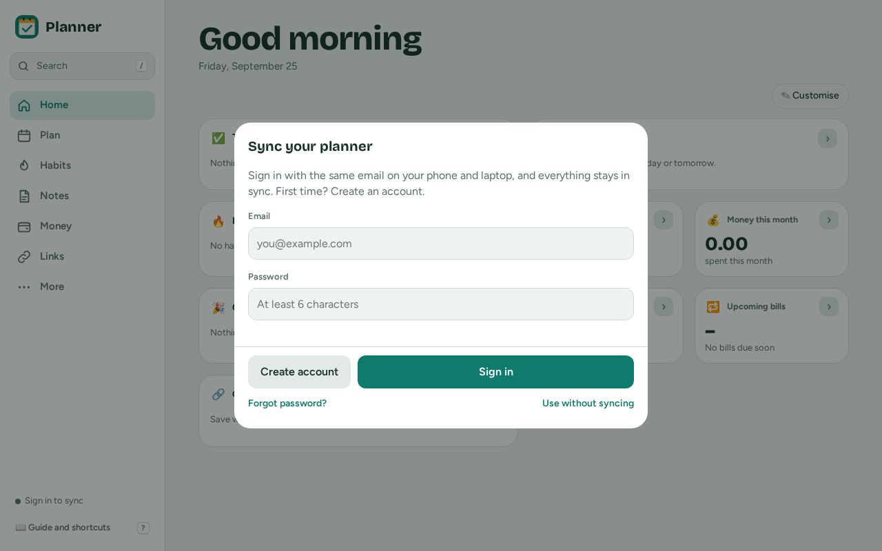 Preview of Planner