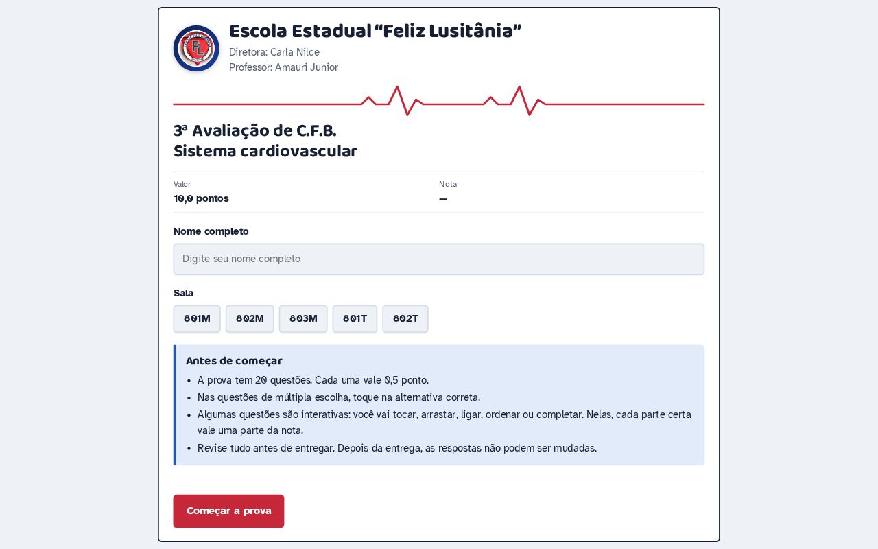Preview of Prova Aparelho Cardiovascular