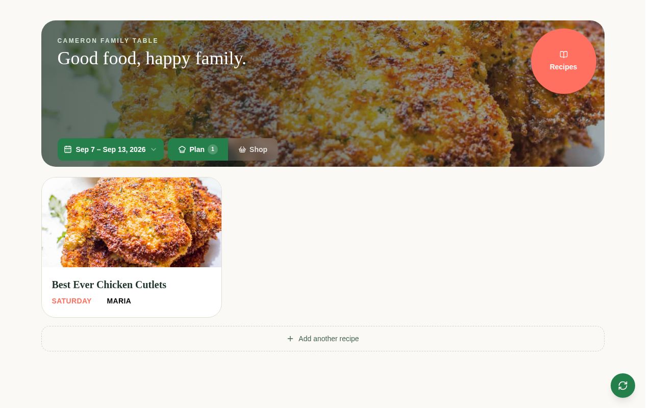 Preview of Food Recipes & Shopping Lists