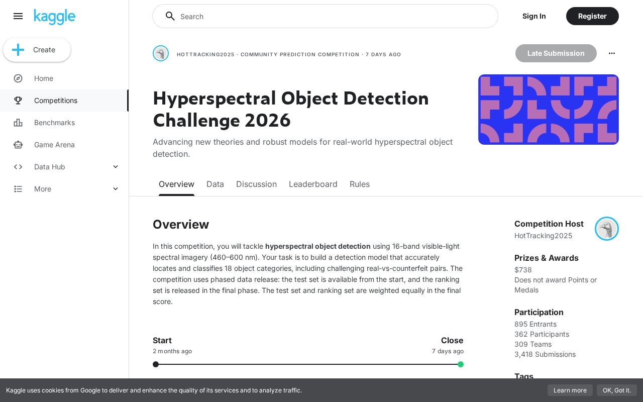 Preview of Hyperspectral Object Detection Challenge 2026