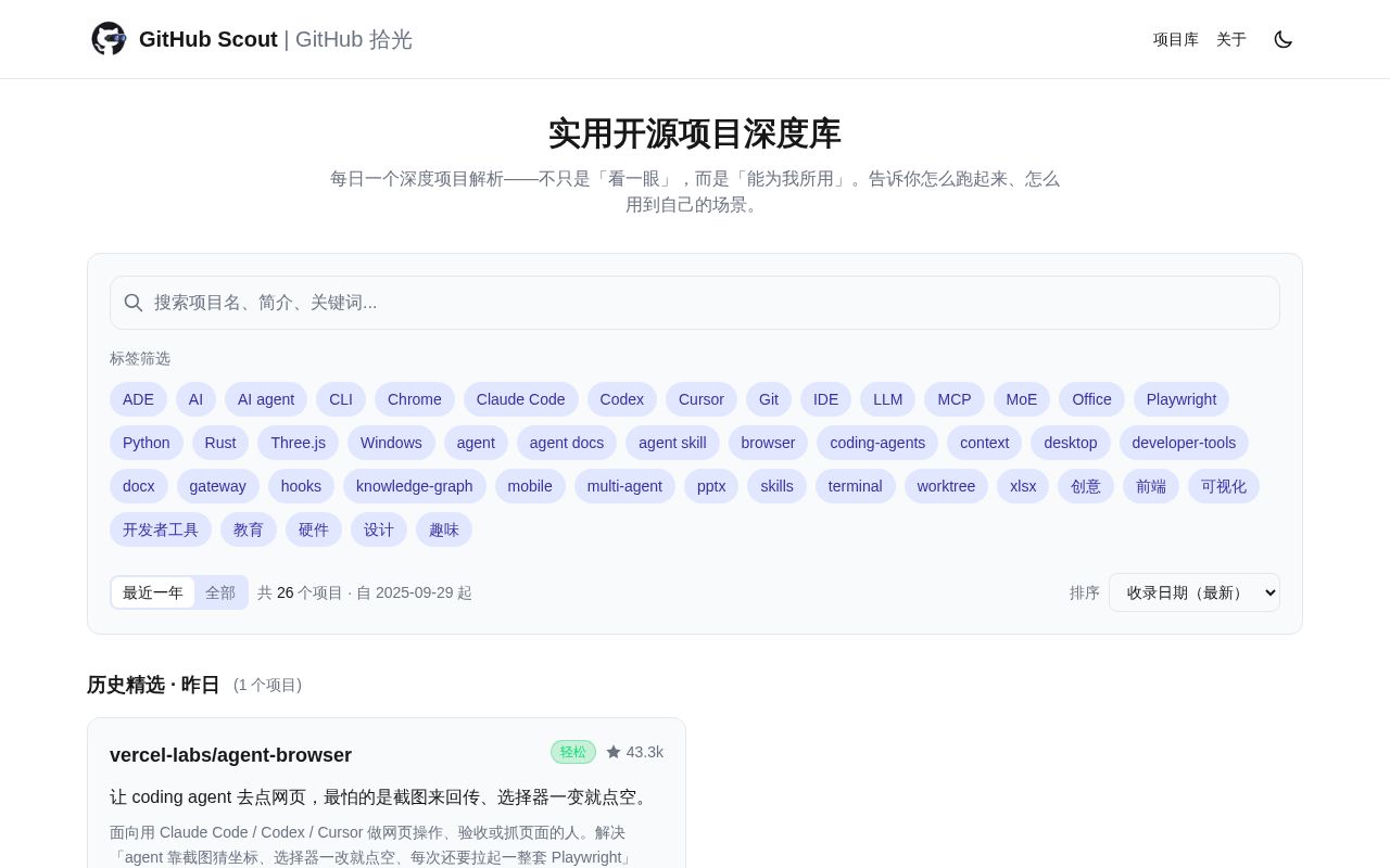 Preview of Github Scout