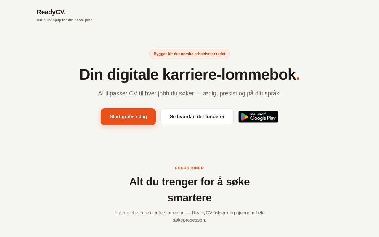 Preview of Readycvapp Web