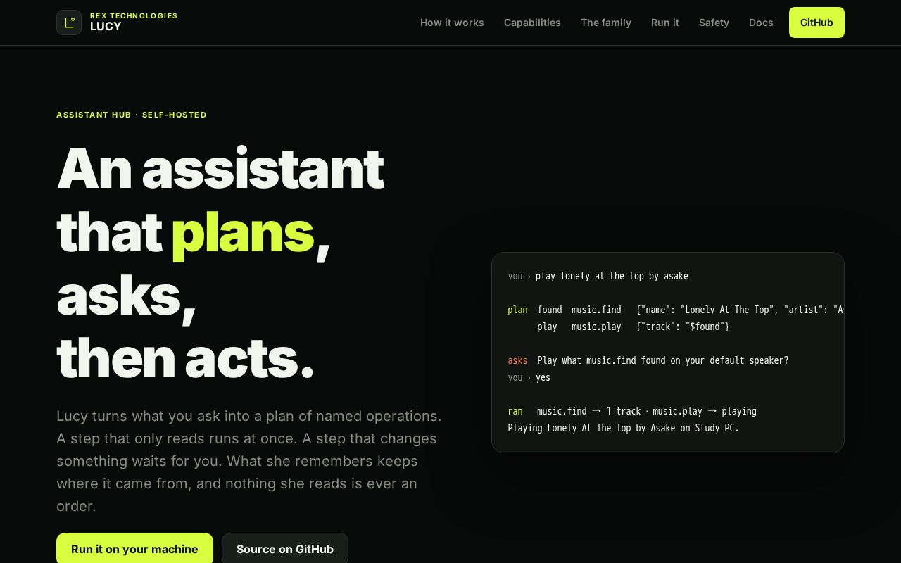 Preview of LUCY Assistant