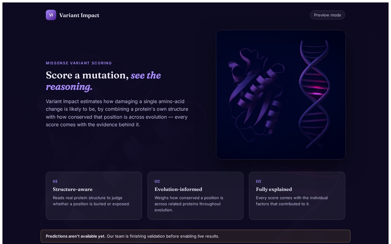 Preview of Structure/evolution-aware AI for variant functional impact prediction