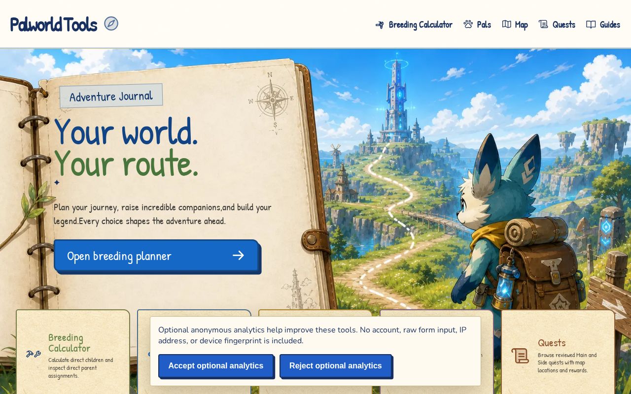 Preview of Palworld Planning Tools