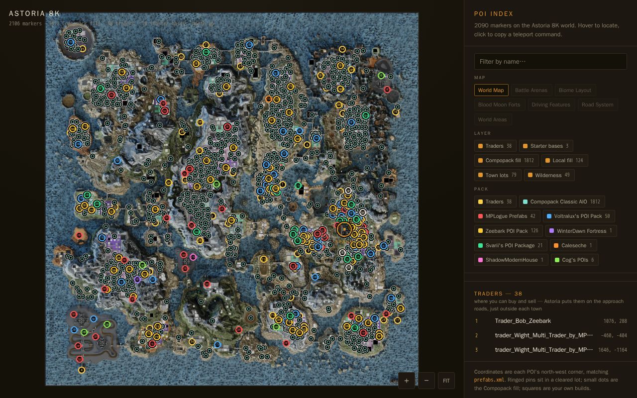 Preview of Astoria 8k Poi Map