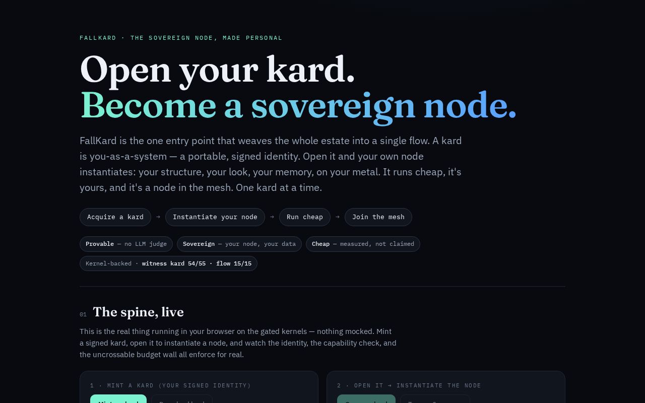 Preview of Sovereign Node