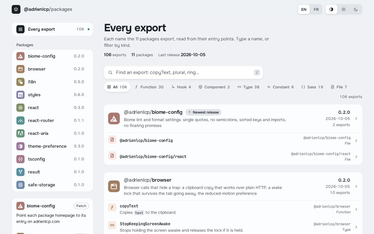 Preview of @adrienlcp packages