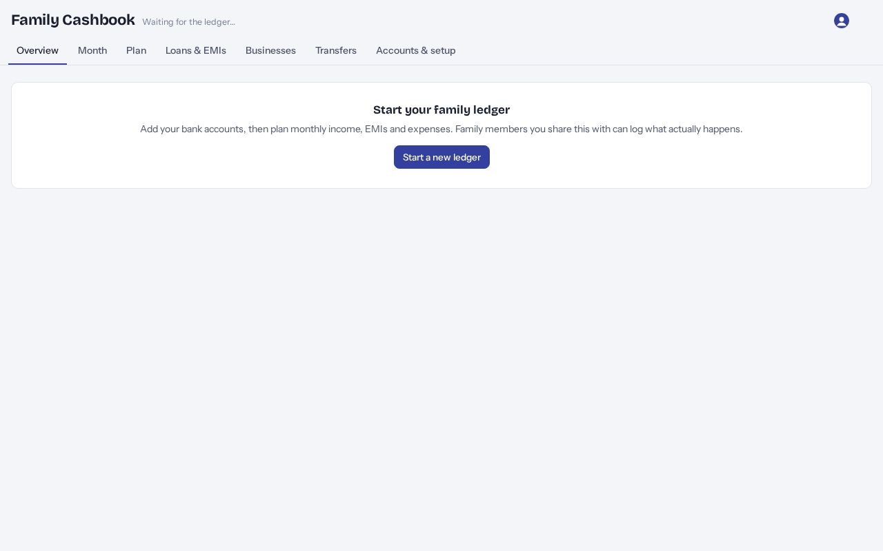 Preview of Family Cashbook