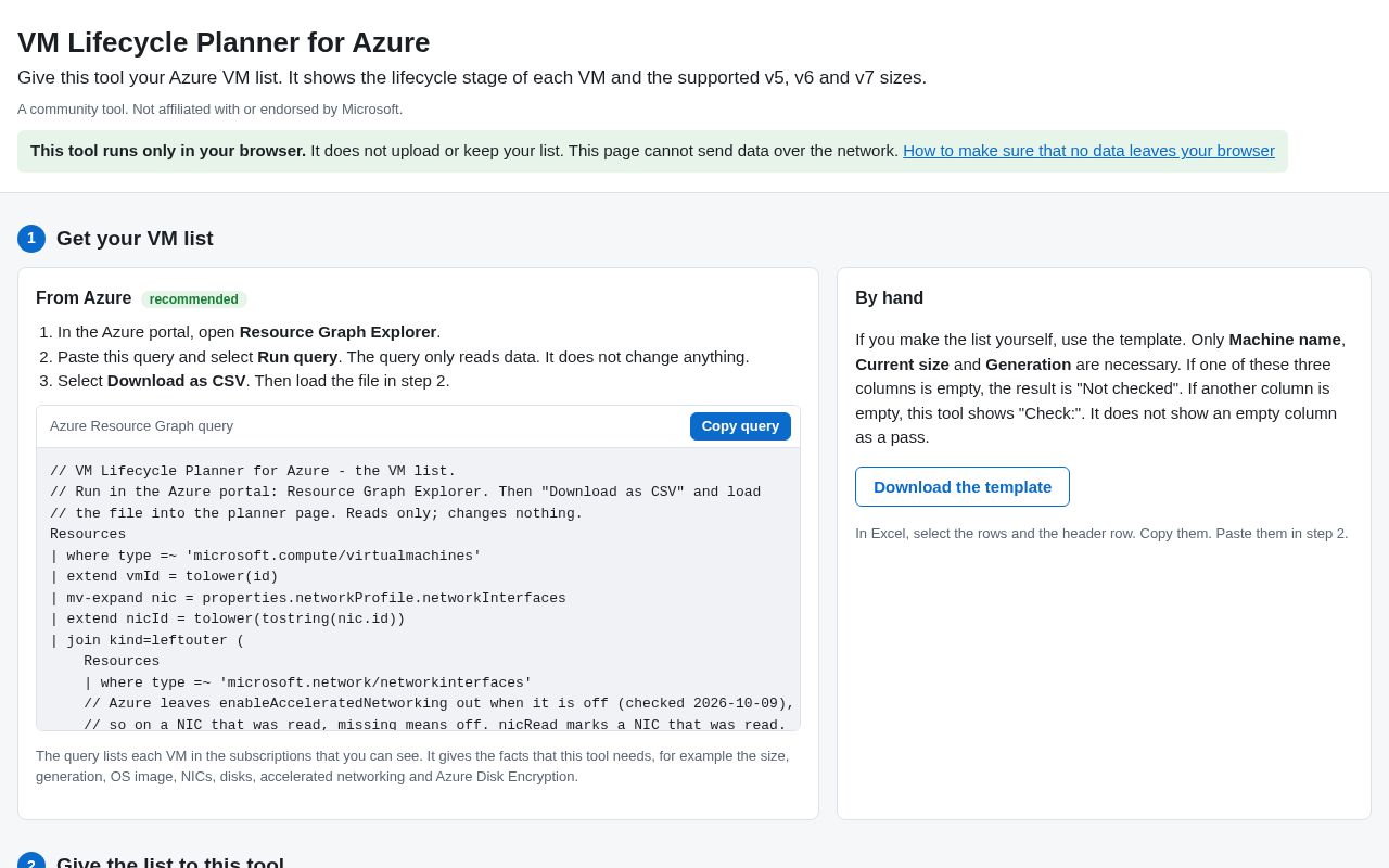 Preview of Azure Vm Lifecycle Planner