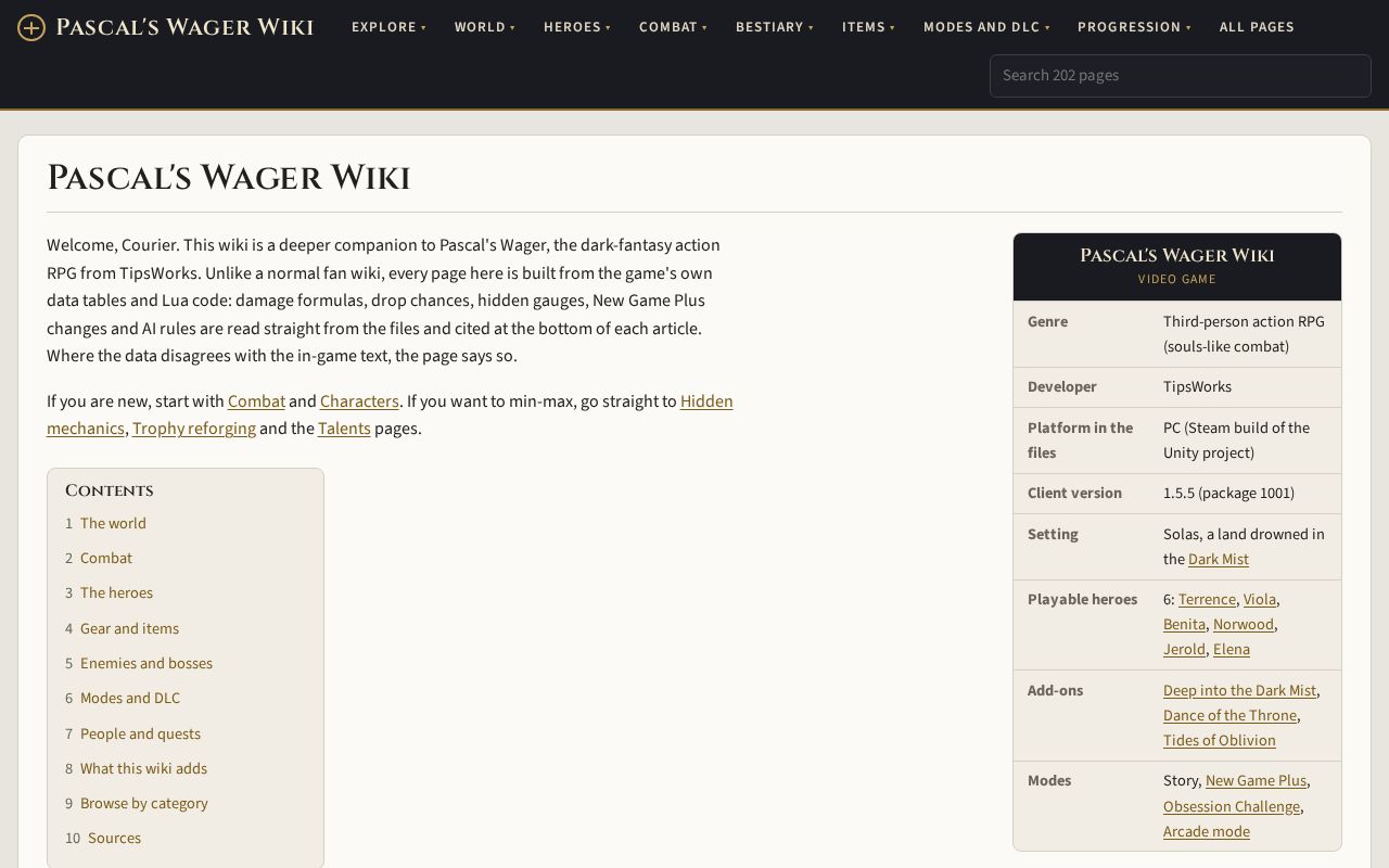 Preview of Pascals Wager Wiki