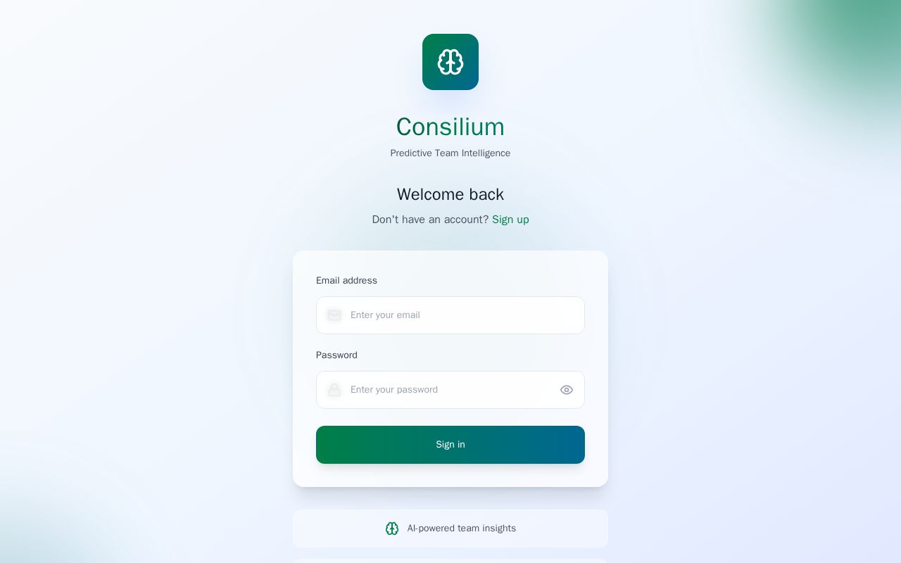 Preview of Consilium - Predictive Team Intelligence