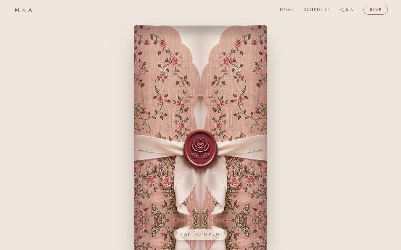 Preview of Ahsan & Maha Nikkah invitation website