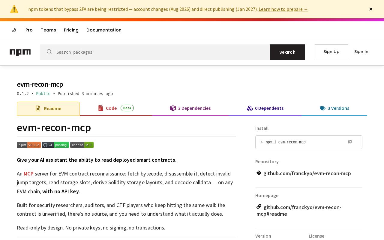Preview of Evm Recon Mcp