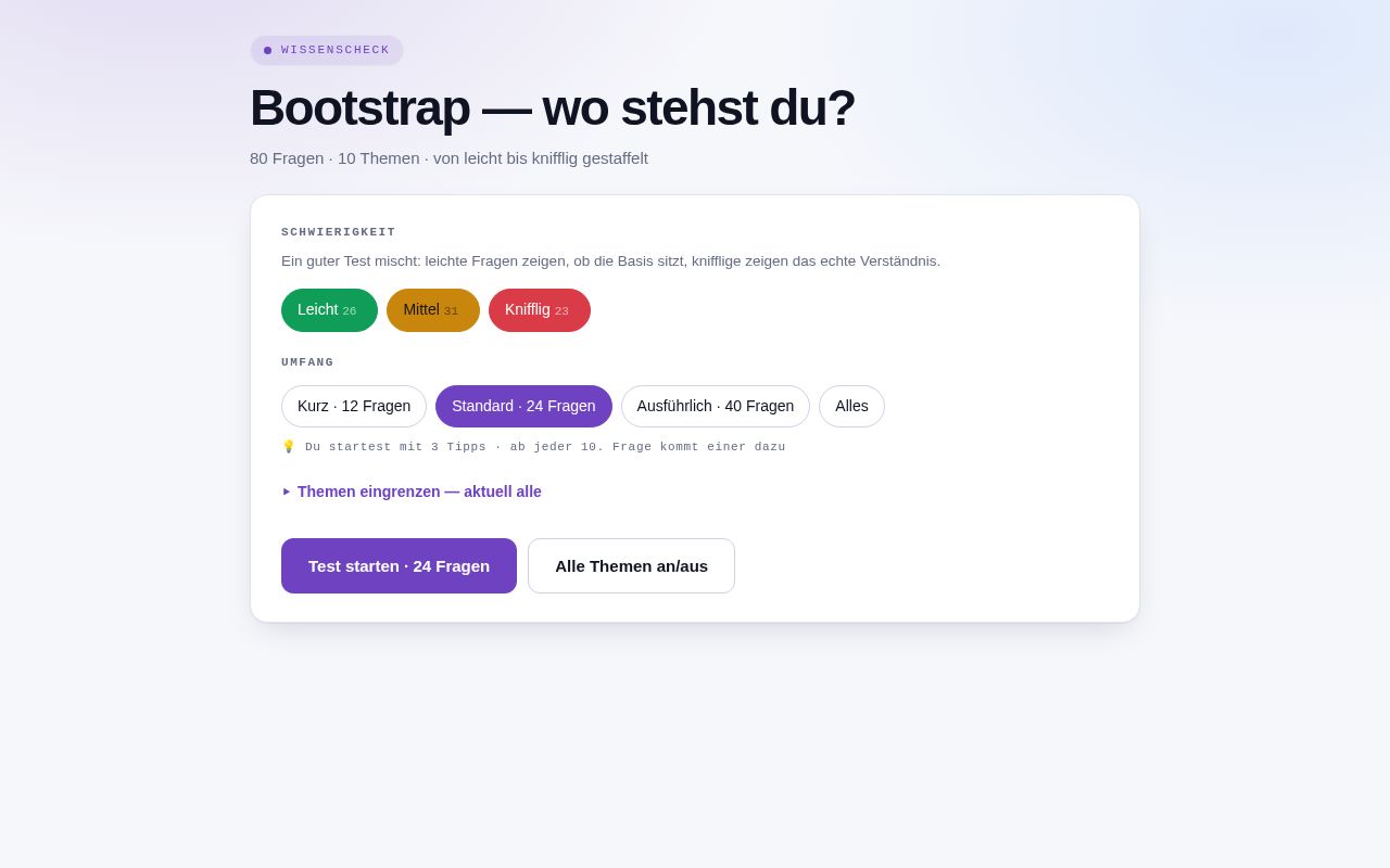Preview of Bootstrap Check