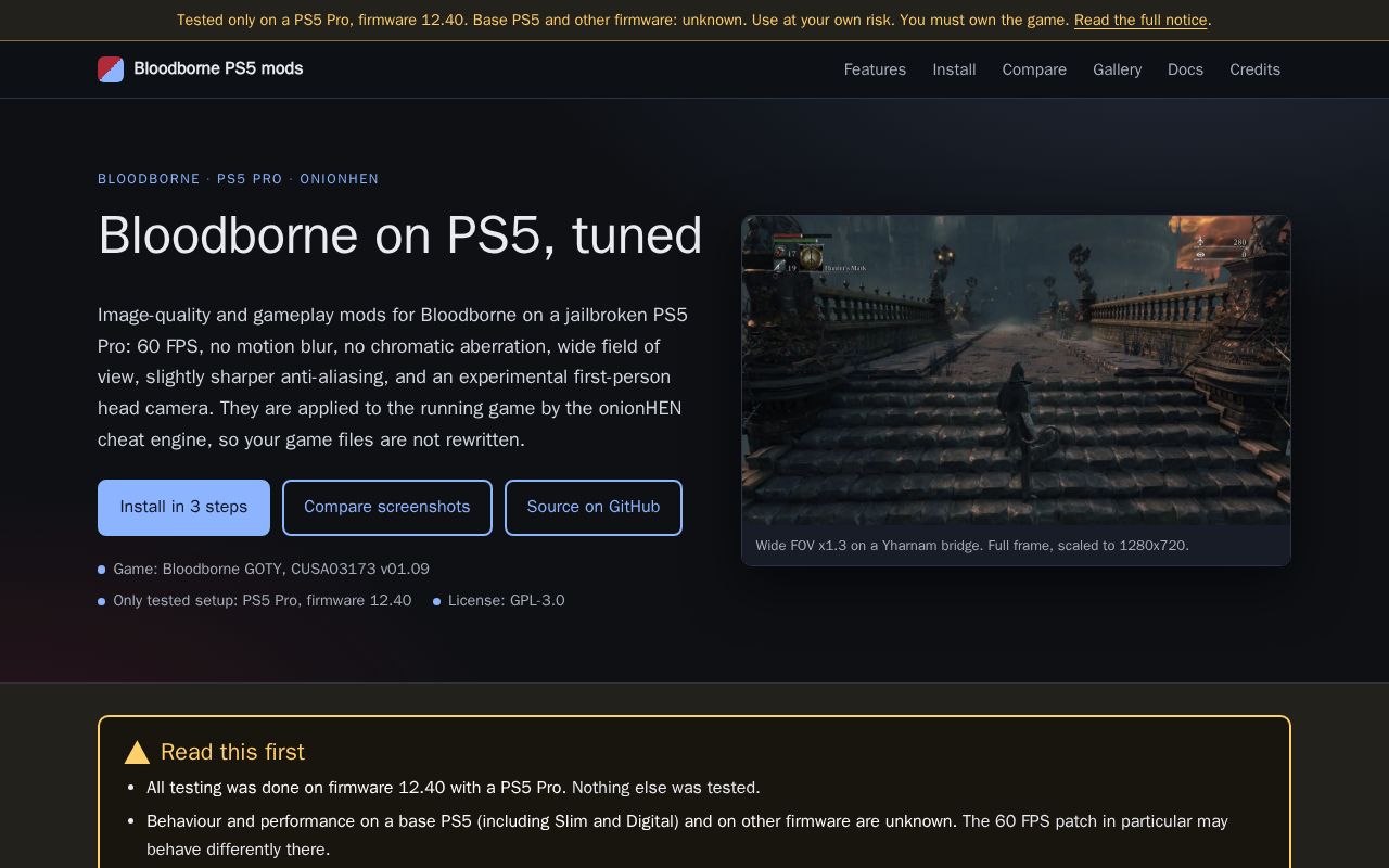 Preview of Bloodborne Ps5 Mods