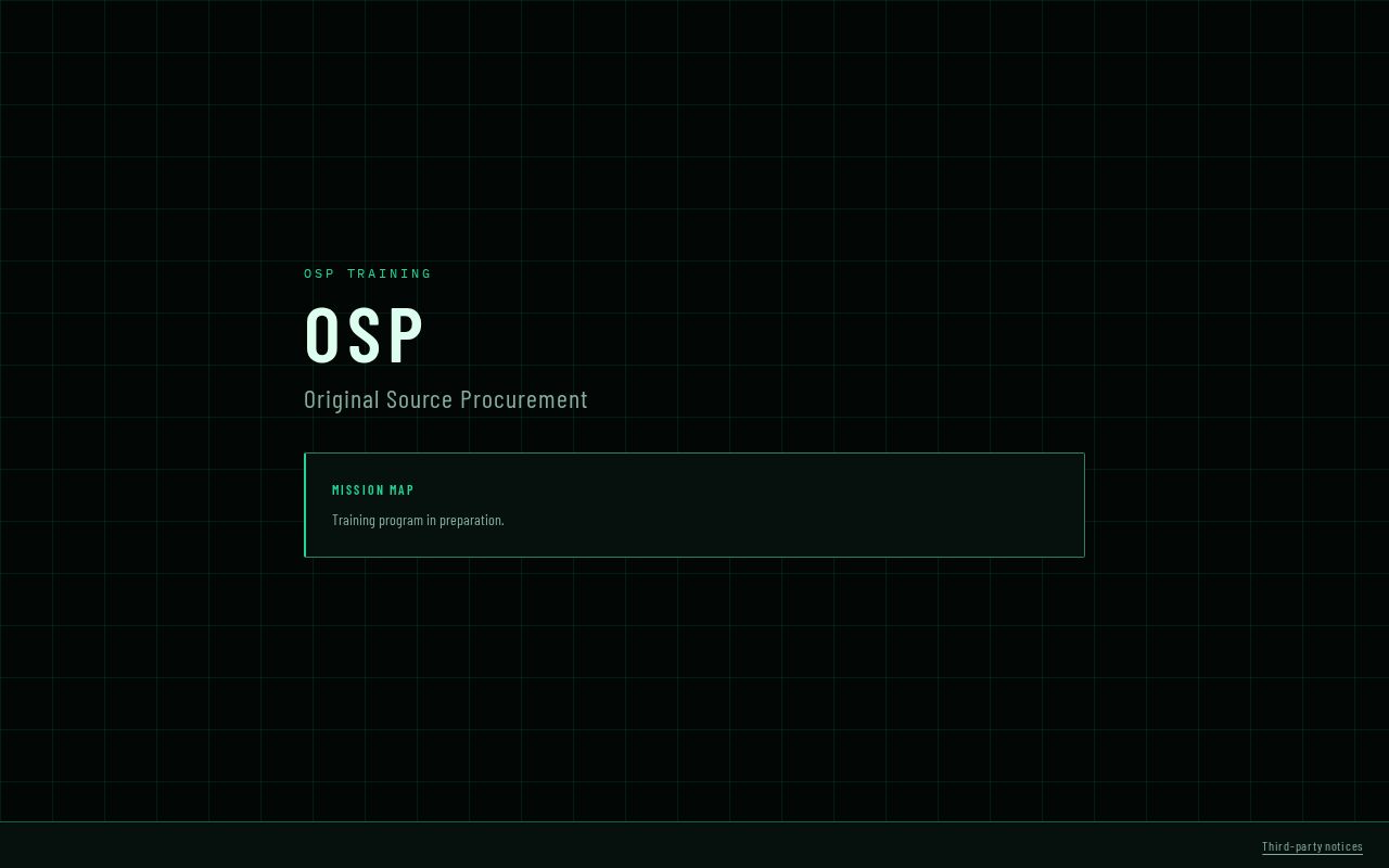 Preview of Original Source Procurement