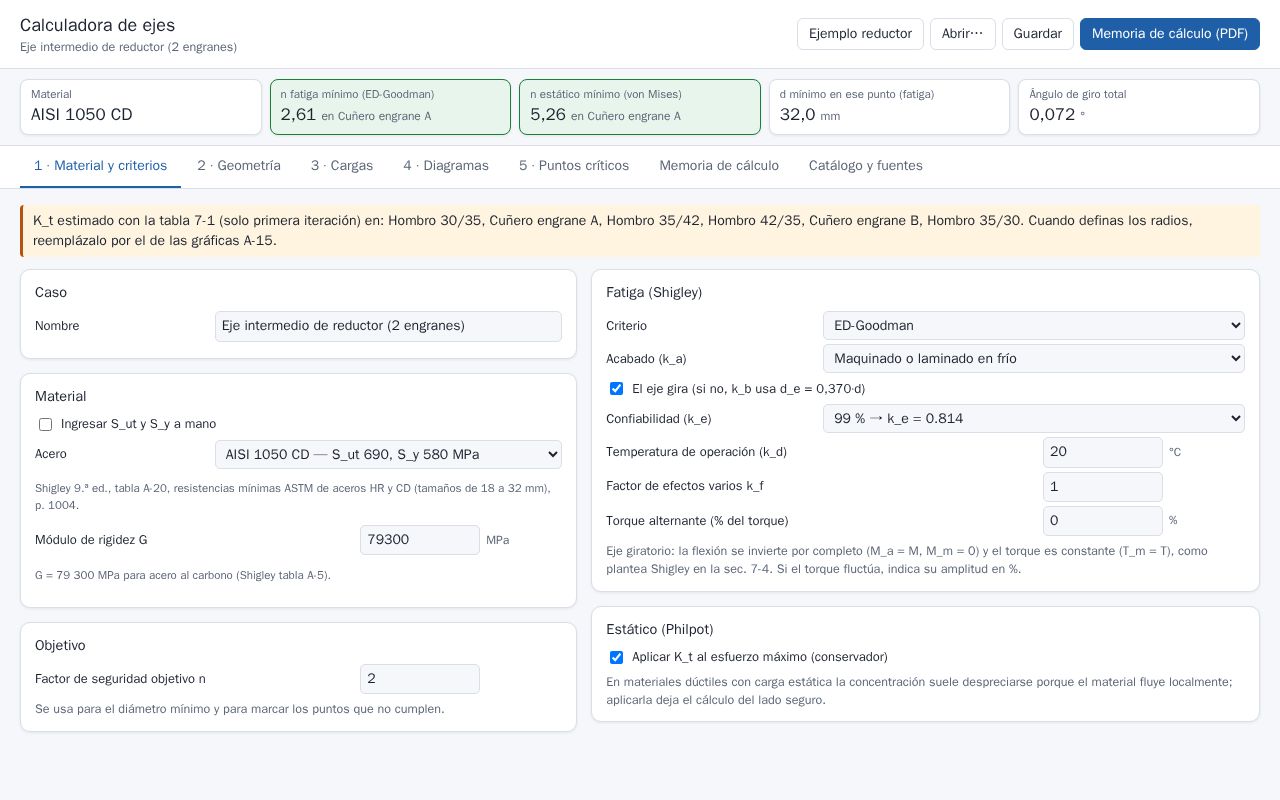 Preview of Calculadora Ejes