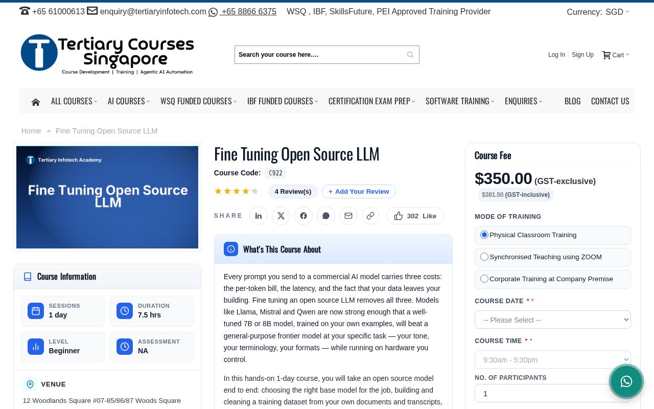 Preview of C922 Fine Tuning Open Source LLM