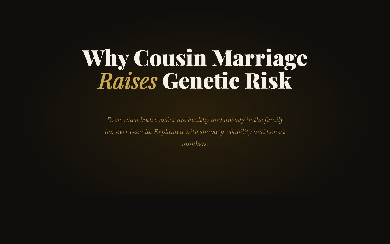 Preview of Why cousin marriage raises genetic risk — an explainer article