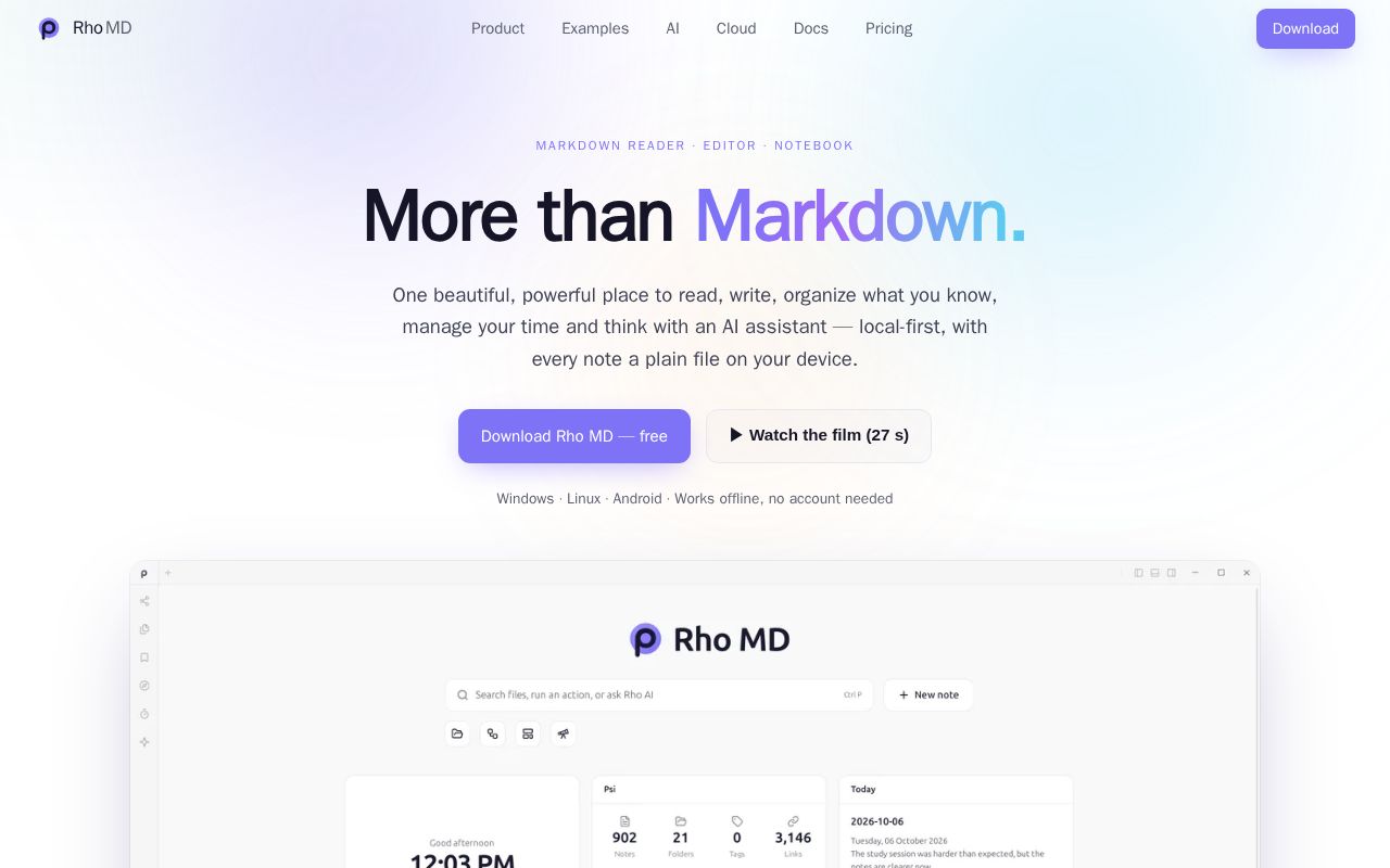 Preview of Rho Md Agent