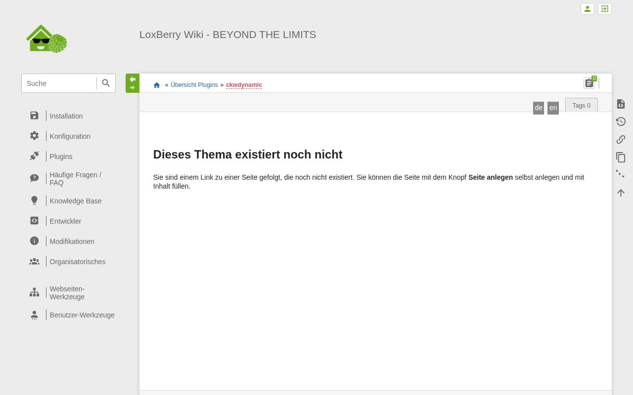 Preview of LoxBerry Plugin CKWDynamic