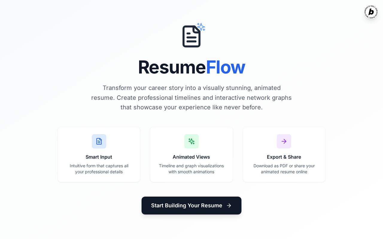 Preview of ResumeFlow