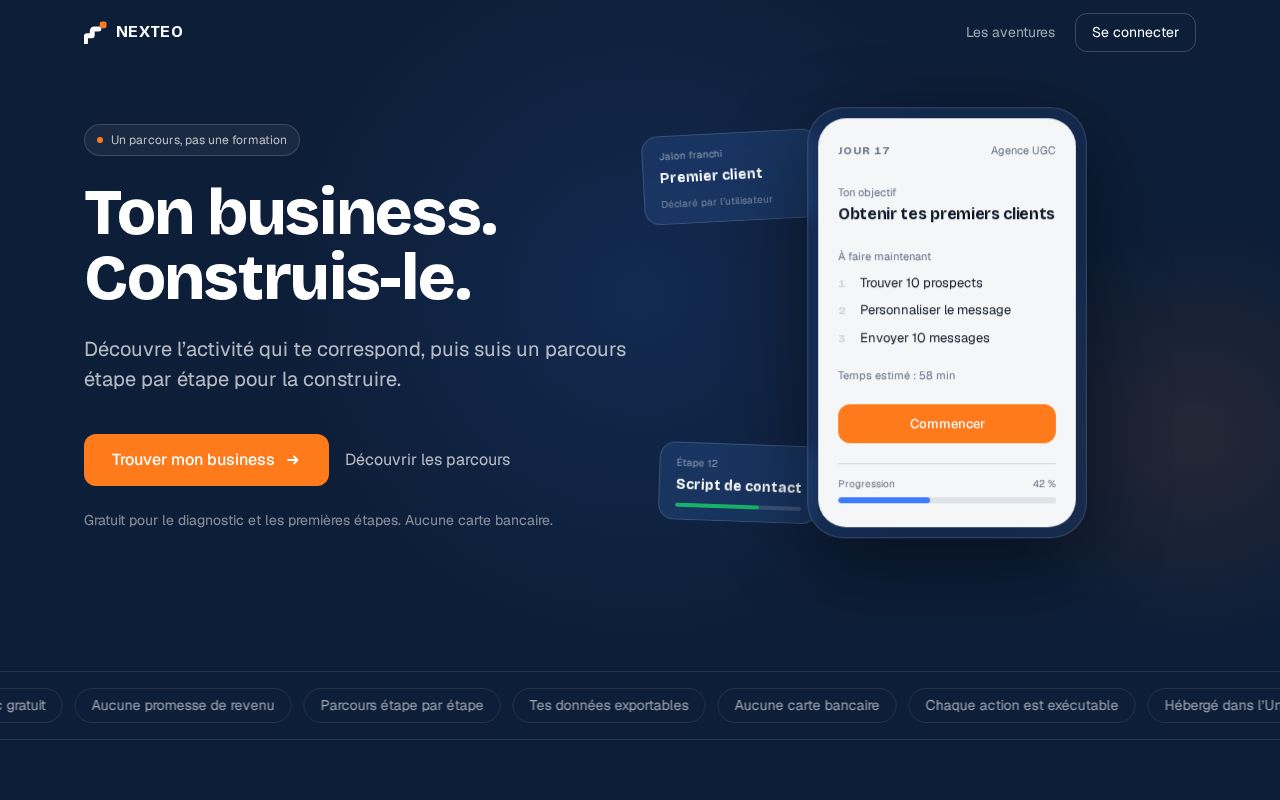 Preview of creation de buisness étape per étape