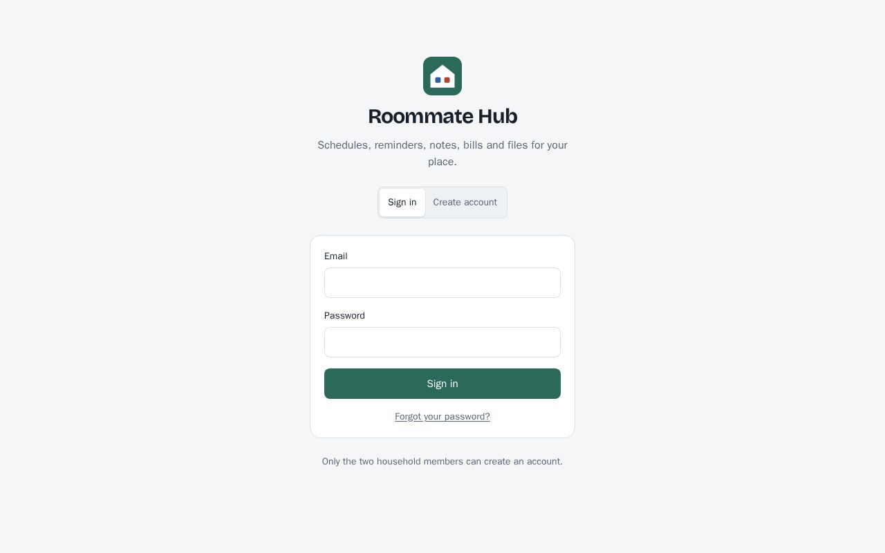 Preview of Roommate Hub