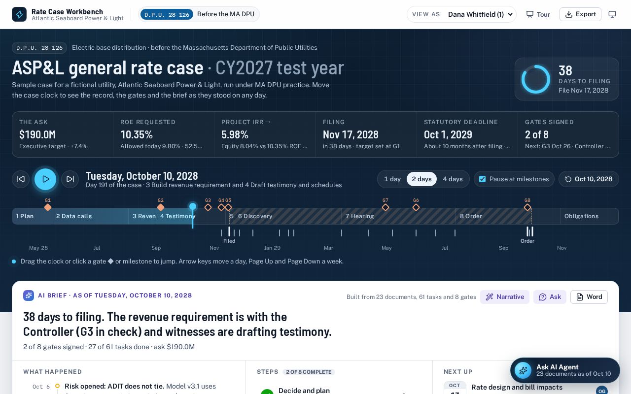 Preview of ASP&L Rate Case Workbench