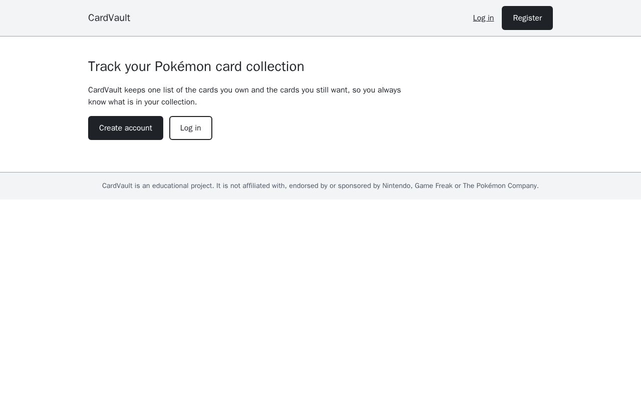 Preview of CardVault