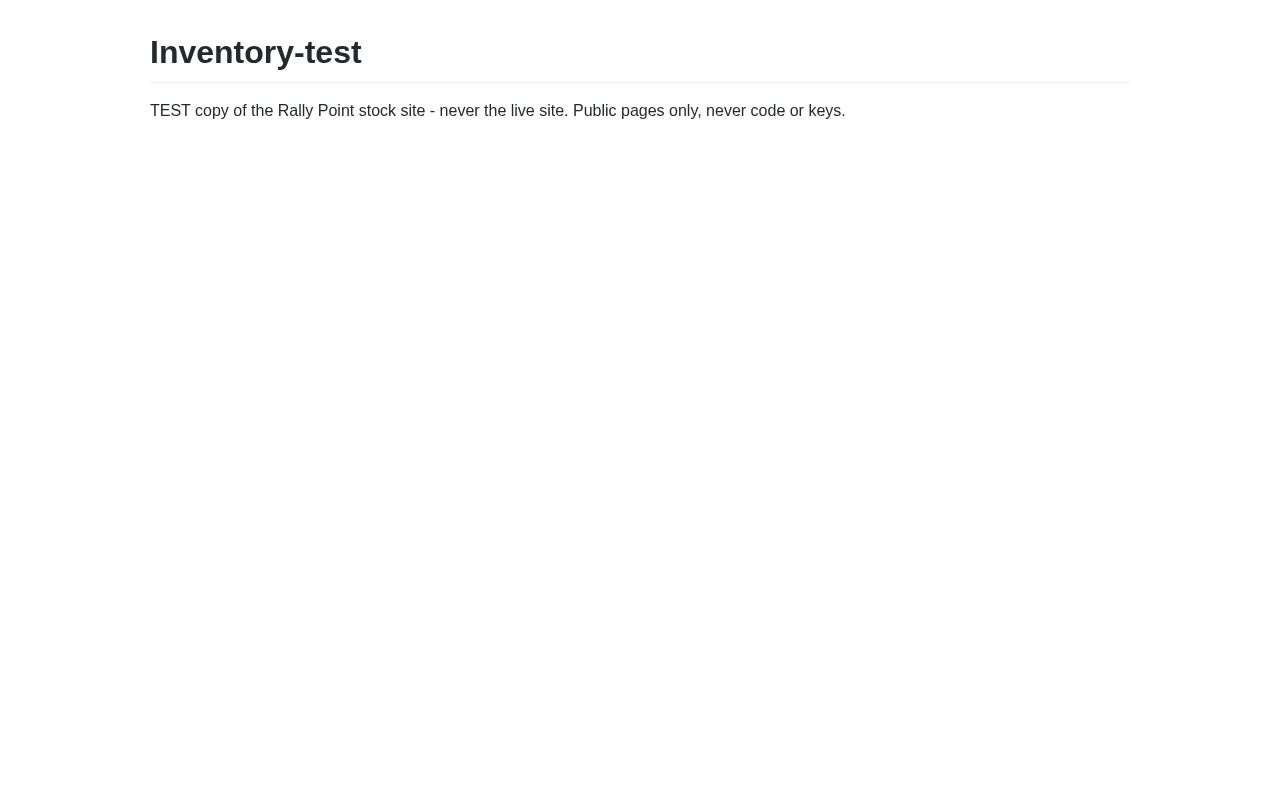 Preview of Inventory Test