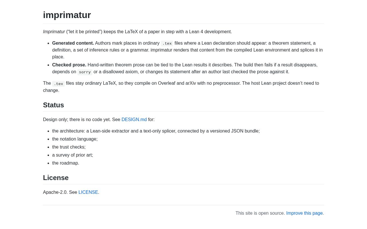 Preview of Imprimatur