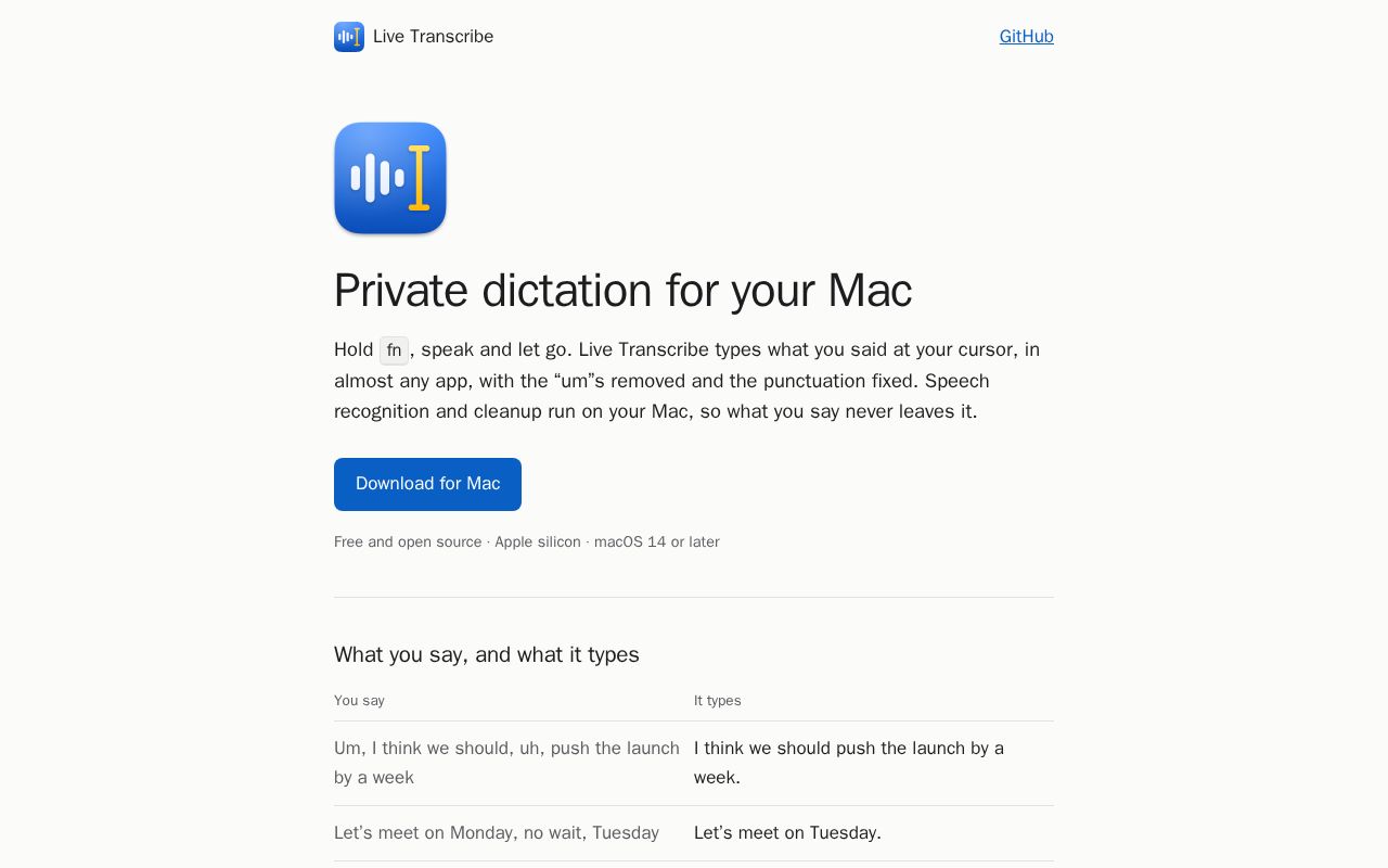 Preview of LiveTranscribe