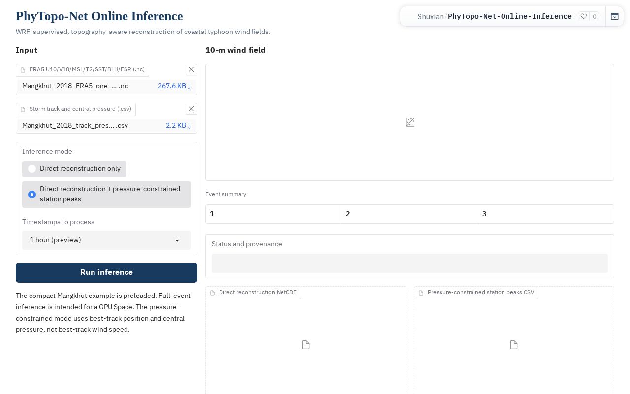 Preview of PhyTopo-Net Online Inference