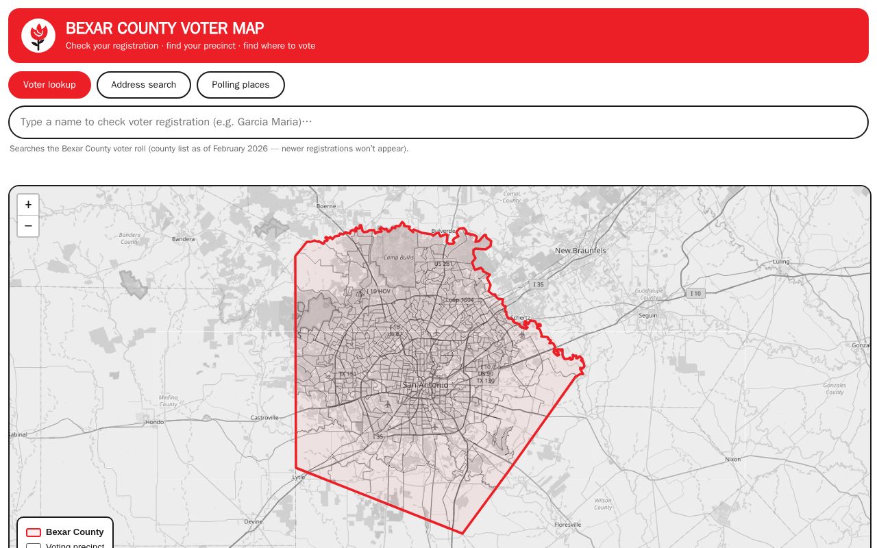 Preview of Bexar County Voter Map