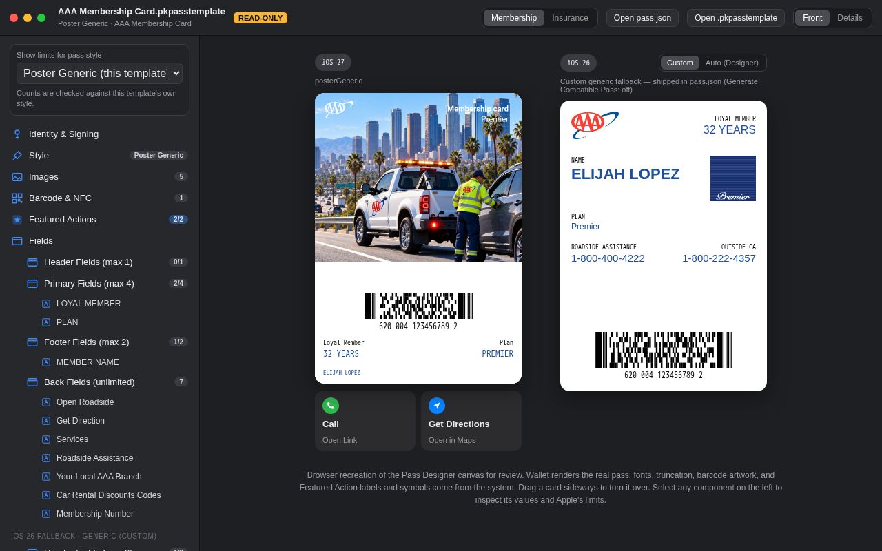 Preview of Aaa Wallet Pass Viewer